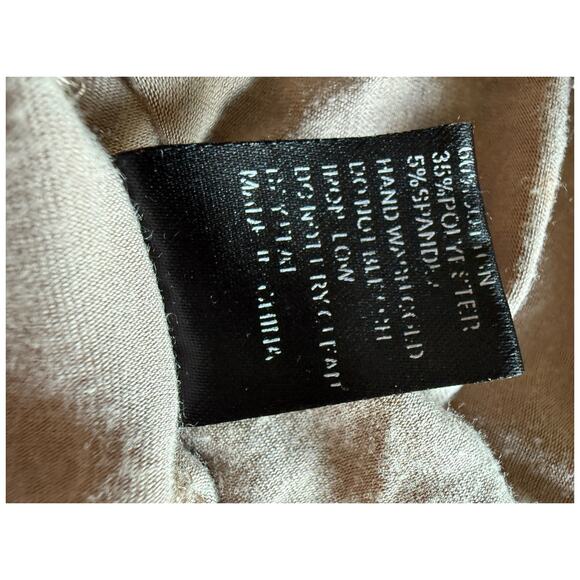 POL Babydoll Pink Mauve Tunic Tank Top Lace Trim Taupe Flowy Sleeveless M - Picture 4 of 6